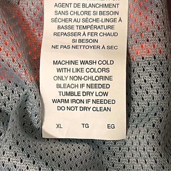 Nike Mens Swim Trunks Blue Orange Swoosh Logo Drawstring Beach Swimming Size XL - Picture 6 of 12